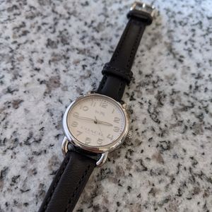 Coach Women's Delancey Watch Black Leather 28mm